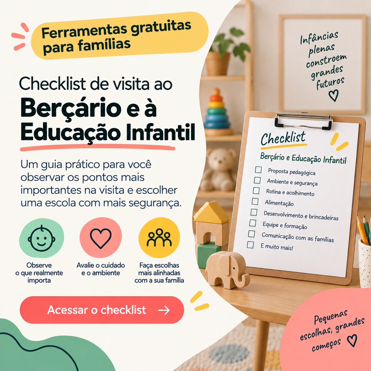 Checklist: Berçário & Educação Infantil